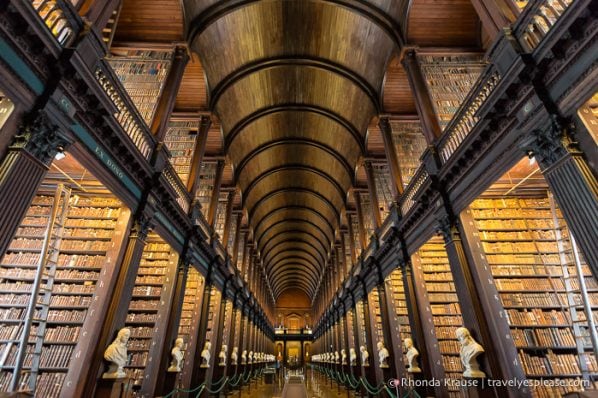 Long Room of the Old Library at Trinity College- Dublin, Ireland