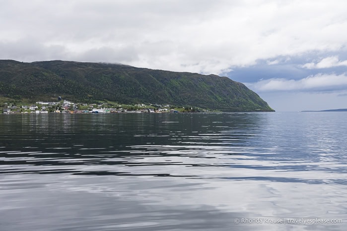 Cliffs seen while boating on Bonne Bay.