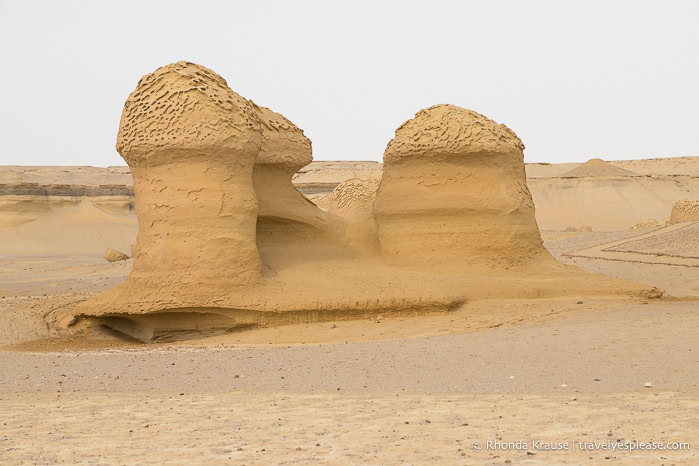 Rock formations in the desert.