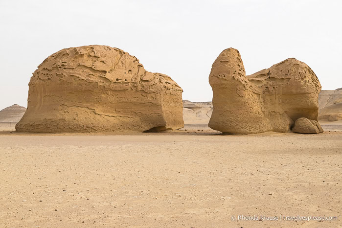 Rock formations in the desert.