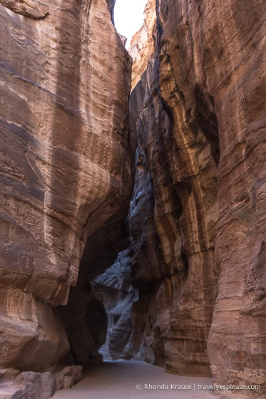 The Siq at Petra.