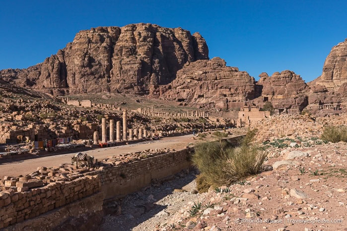 The Colonnaded Street in Petra.