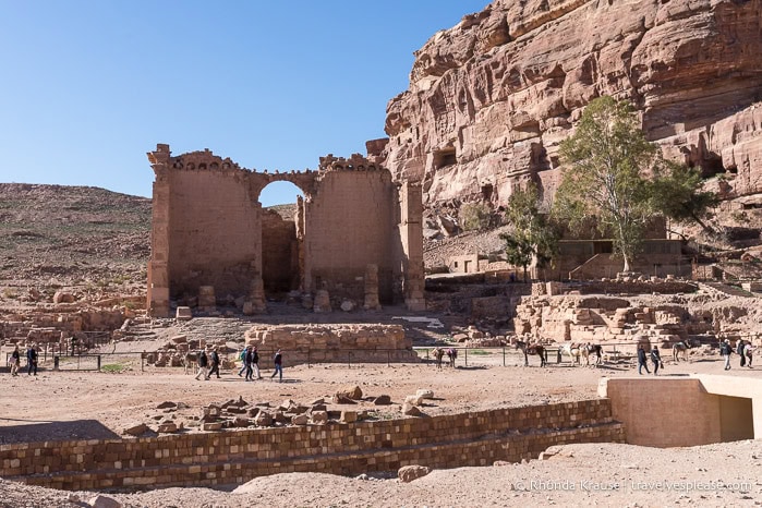 Ruins of the Qasr al-Bint temple.