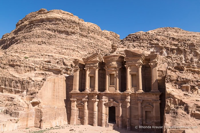 The Monastery backed by a mountain.