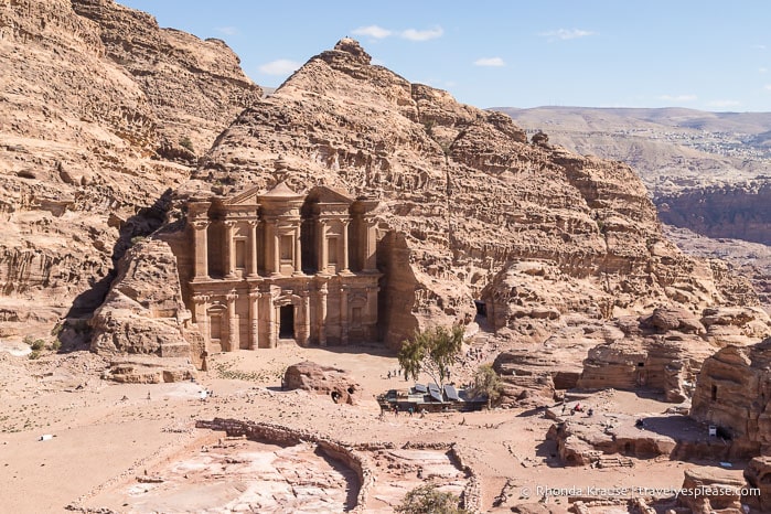 The Monastery carved into a mountain.