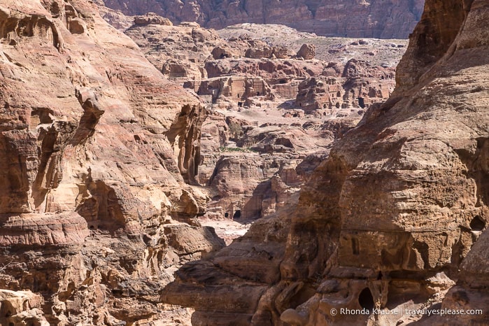 Rocky landscape with tombs.