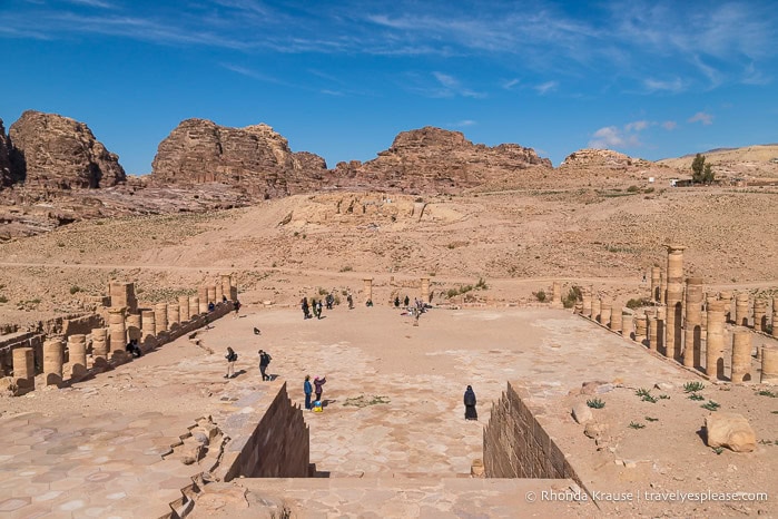 Colonnaded courtyard at the Great Temple.