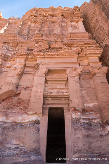 Doorway and columns on the Palace Tomb.