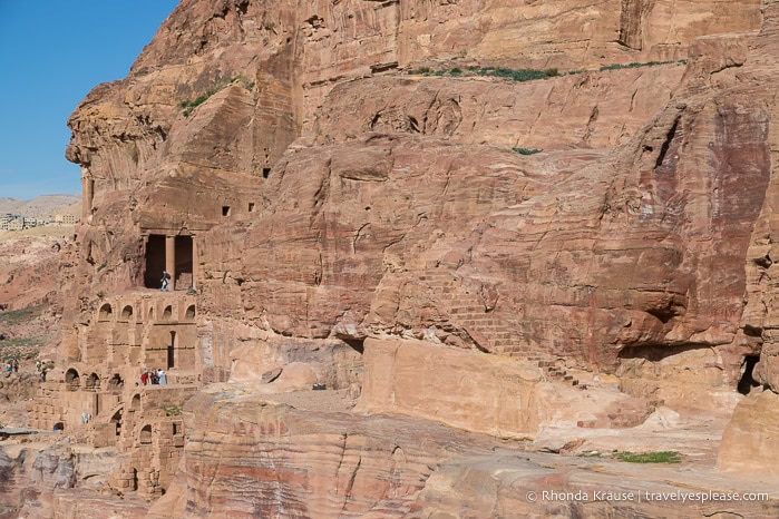 Mountainside with stairs by the Urn Tomb.