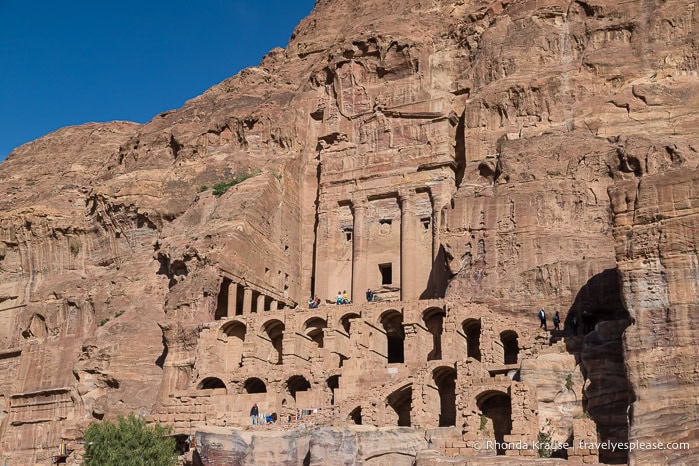 The Urn Tomb carved into a mountainside.