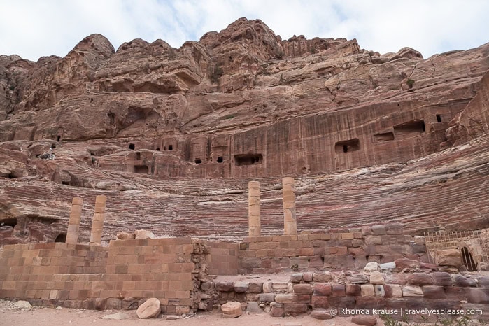 The Theatre backed by a mountain.