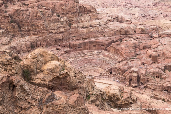 Petra's theatre from above.