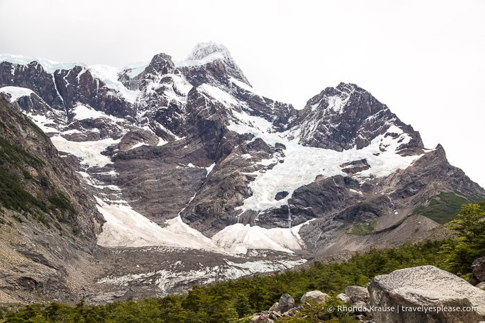 French Glacier on a mountain.