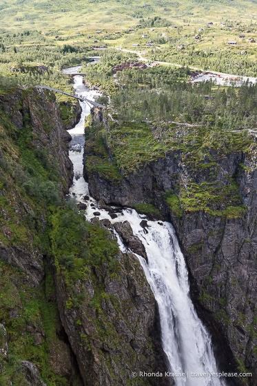 Vøringsfossen and the Bjoreio River. 