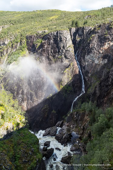 Waterfall in the valley.