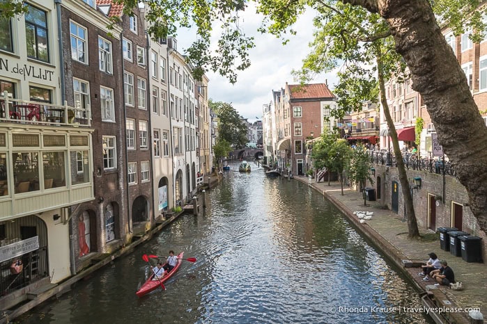 Kayak on a canal.